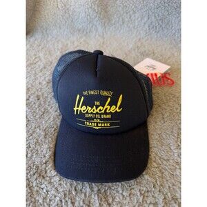 HERSCHEL The Whaler Cap Hat OS Blue Snapback Mesh Baseball Unisex